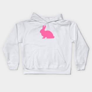 Bunny Rabbit Pattern in Pink Kids Hoodie